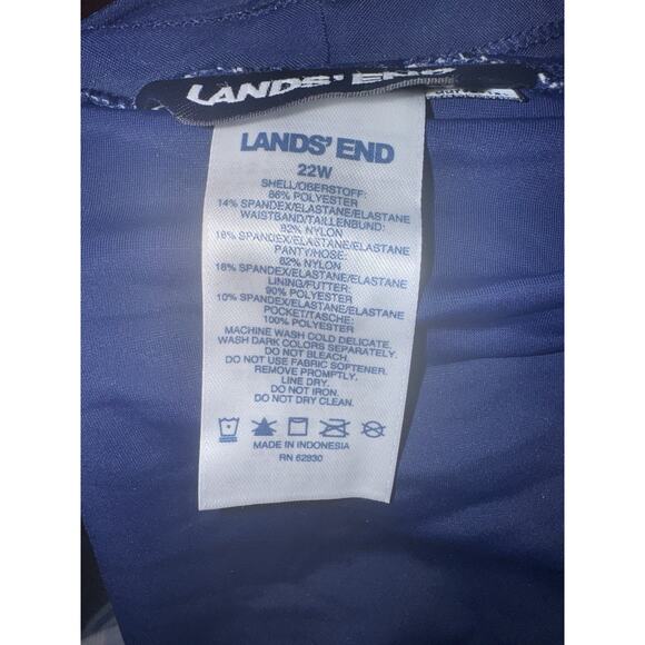 Lands' End Women's Plus Sized Swim Shorts Multicolor Striped Board shorts 22W - Picture 4 of 5